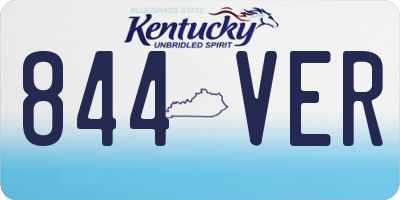KY license plate 844VER