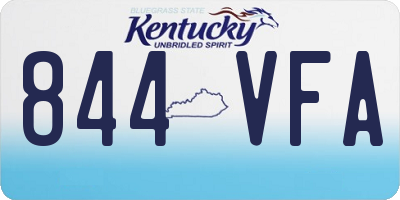 KY license plate 844VFA