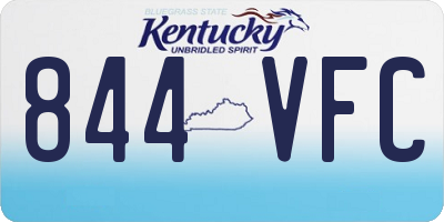 KY license plate 844VFC