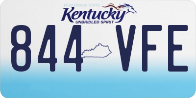 KY license plate 844VFE