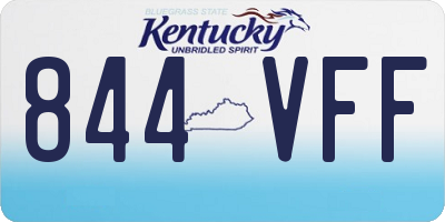 KY license plate 844VFF