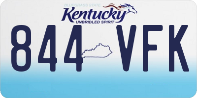 KY license plate 844VFK