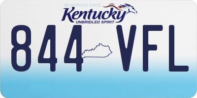 KY license plate 844VFL