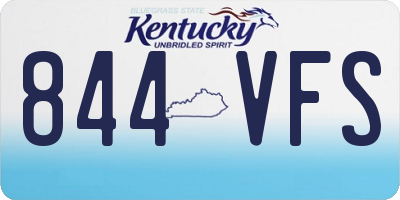 KY license plate 844VFS