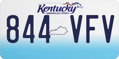 KY license plate 844VFV