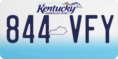 KY license plate 844VFY