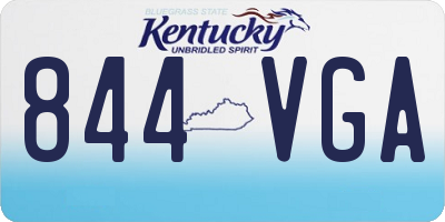 KY license plate 844VGA