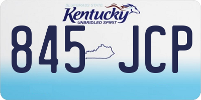 KY license plate 845JCP