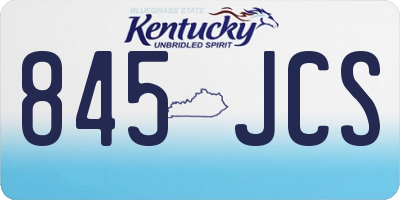 KY license plate 845JCS