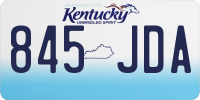 KY license plate 845JDA