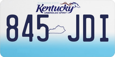 KY license plate 845JDI