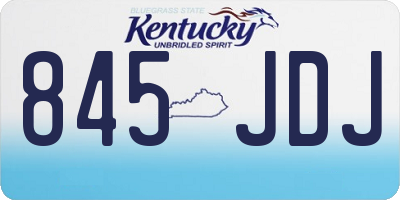 KY license plate 845JDJ