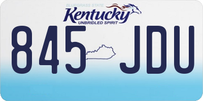 KY license plate 845JDU