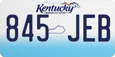 KY license plate 845JEB