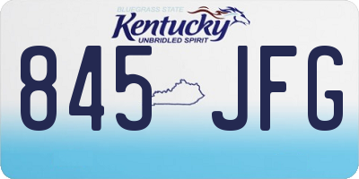 KY license plate 845JFG