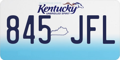 KY license plate 845JFL
