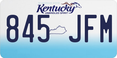 KY license plate 845JFM
