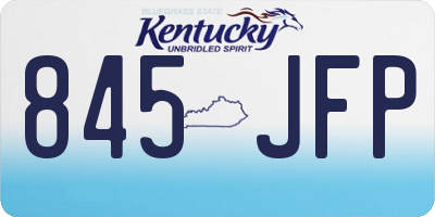 KY license plate 845JFP
