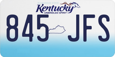 KY license plate 845JFS