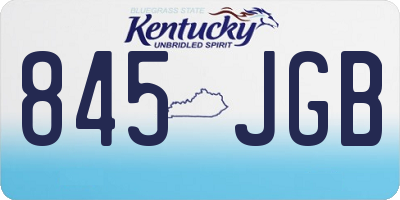 KY license plate 845JGB