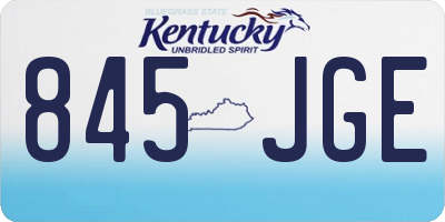 KY license plate 845JGE