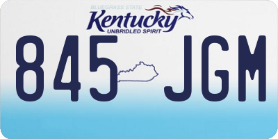 KY license plate 845JGM