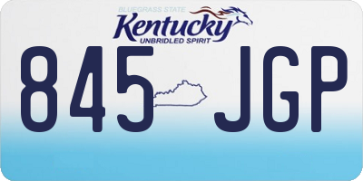 KY license plate 845JGP