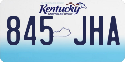 KY license plate 845JHA