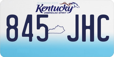KY license plate 845JHC