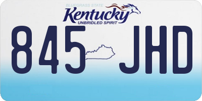 KY license plate 845JHD