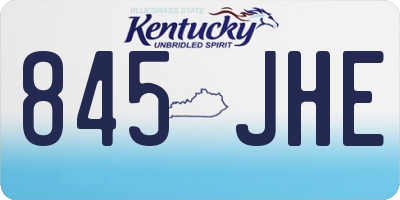 KY license plate 845JHE