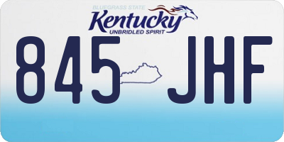 KY license plate 845JHF