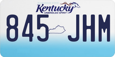KY license plate 845JHM
