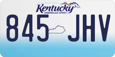 KY license plate 845JHV