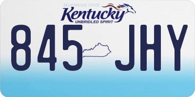 KY license plate 845JHY