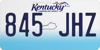 KY license plate 845JHZ