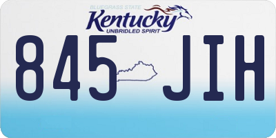 KY license plate 845JIH