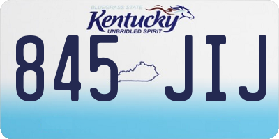 KY license plate 845JIJ
