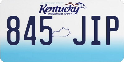 KY license plate 845JIP