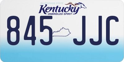 KY license plate 845JJC