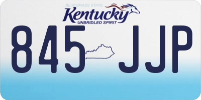 KY license plate 845JJP