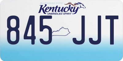 KY license plate 845JJT