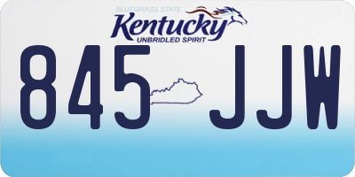 KY license plate 845JJW