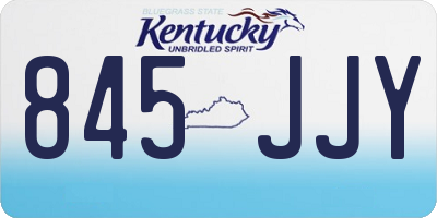 KY license plate 845JJY