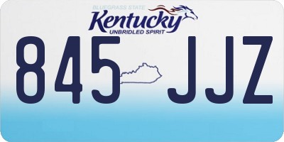 KY license plate 845JJZ