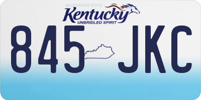 KY license plate 845JKC