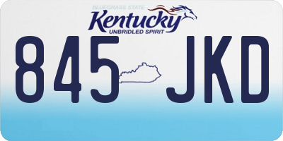KY license plate 845JKD