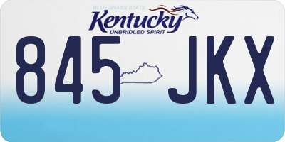KY license plate 845JKX