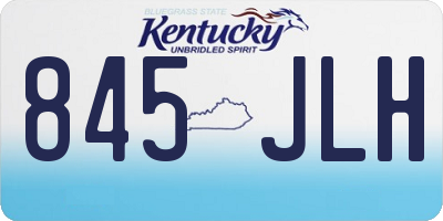 KY license plate 845JLH