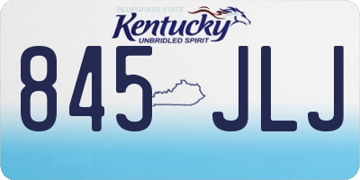 KY license plate 845JLJ